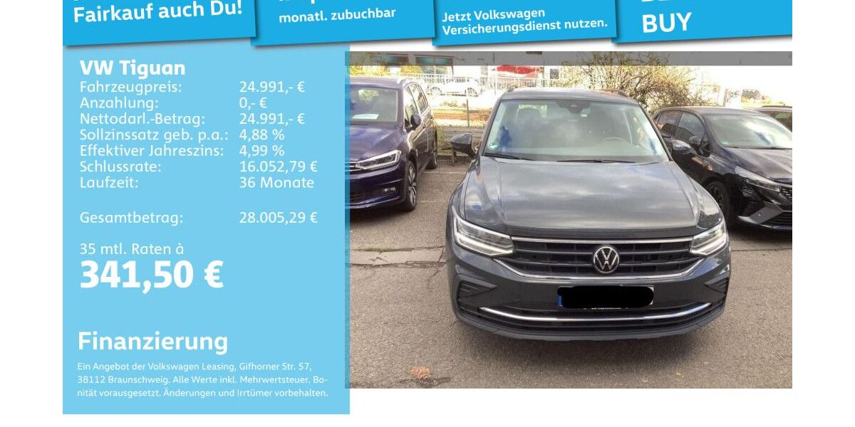 VW Tiguan 53.116 km 24.292 &euro; Mannheim 68309