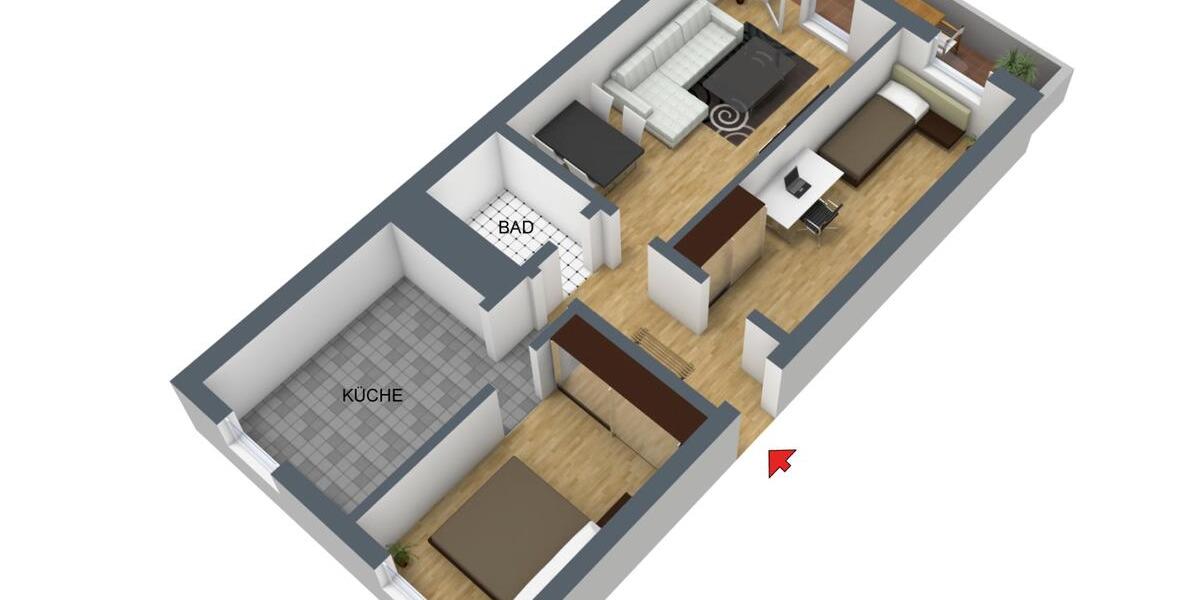 Etagenwohnung Havelberg - 3 Zimmer, 68 m&sup2;, 419&euro; | Angebot:25569018