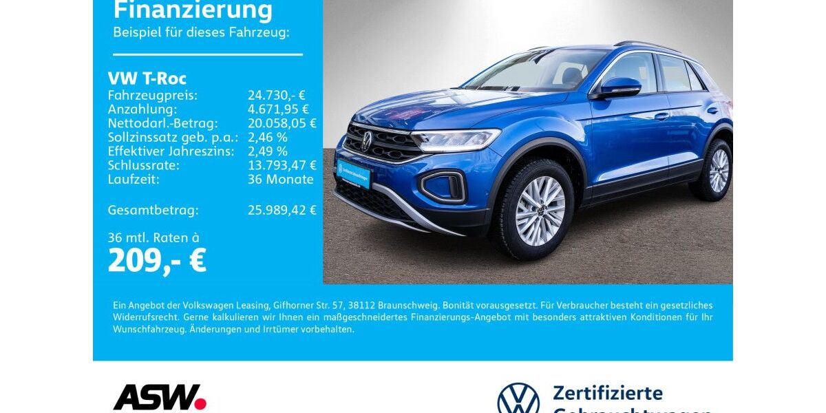 VW T-Roc 4.600 km 23.460 &euro; Neckarsulm 74172