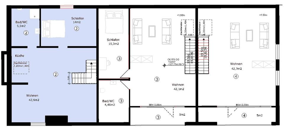 Maisonettenwohnung Königheim - 3 Zimmer, 83 m&sup2;, 249.000&euro; | Angebot:26356697
