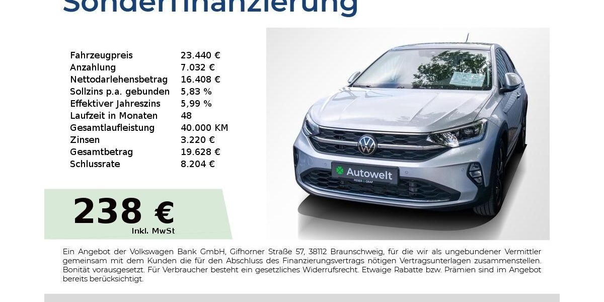 VW Taigo 22.650 km 22.940 &euro; Nürnberg 90431