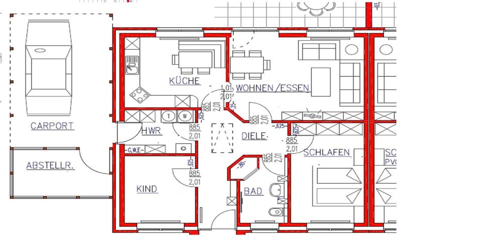 Doppelhaushälfte Rehden - 3 Zimmer, 80 m&sup2;, 640&euro; | Angebot:26422524