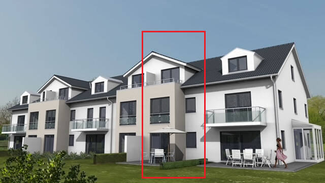 Reihenmittelhaus (Effizienzhaus 40 KFN) in Top Lage Neubauprojekt Heerespark Mühldorf - Haus 2 - 5 zimmer