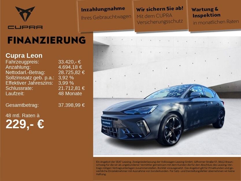 Cupra Leon 9.427 km 33.420 € Neu-Ulm 89231