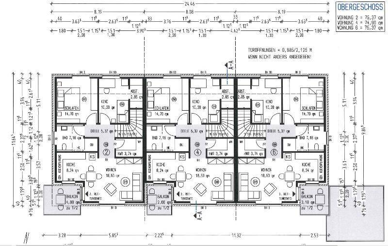 Etagenwohnung Cloppenburg - 3 Zimmer, 74 m&sup2;, 299.525&euro; | Angebot:25676313