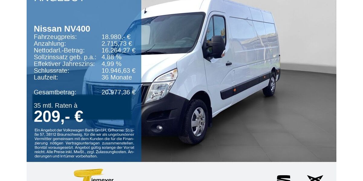 Nissan NV400 61.690 km 18.980 &euro; Gelsenkirchen OT Beckhausen 45899