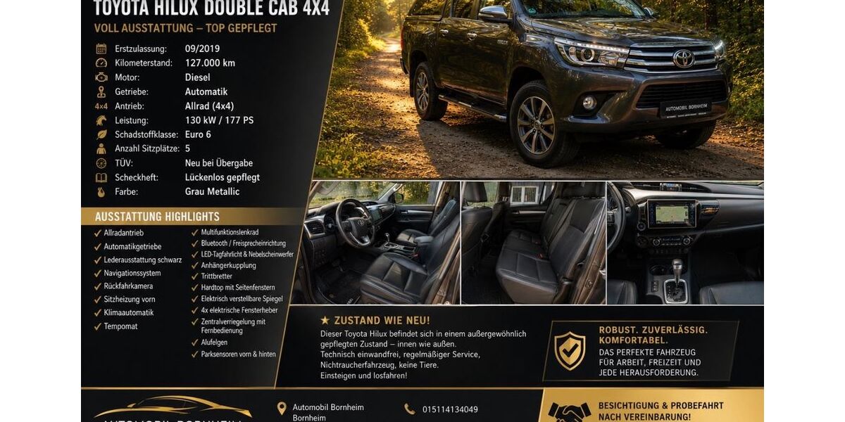 Toyota Hilux 127.700 km 29.900 &euro; Bornheim 76879