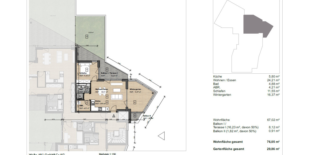 Etagenwohnung Eppstein Bremthal - 2 Zimmer, 76 m&sup2;, 395.400&euro; | Angebot:25776416
