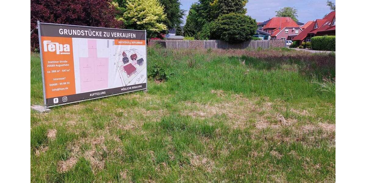 Grundstück Apen Augustfehn I - 116.460&euro; | Angebot:25747744