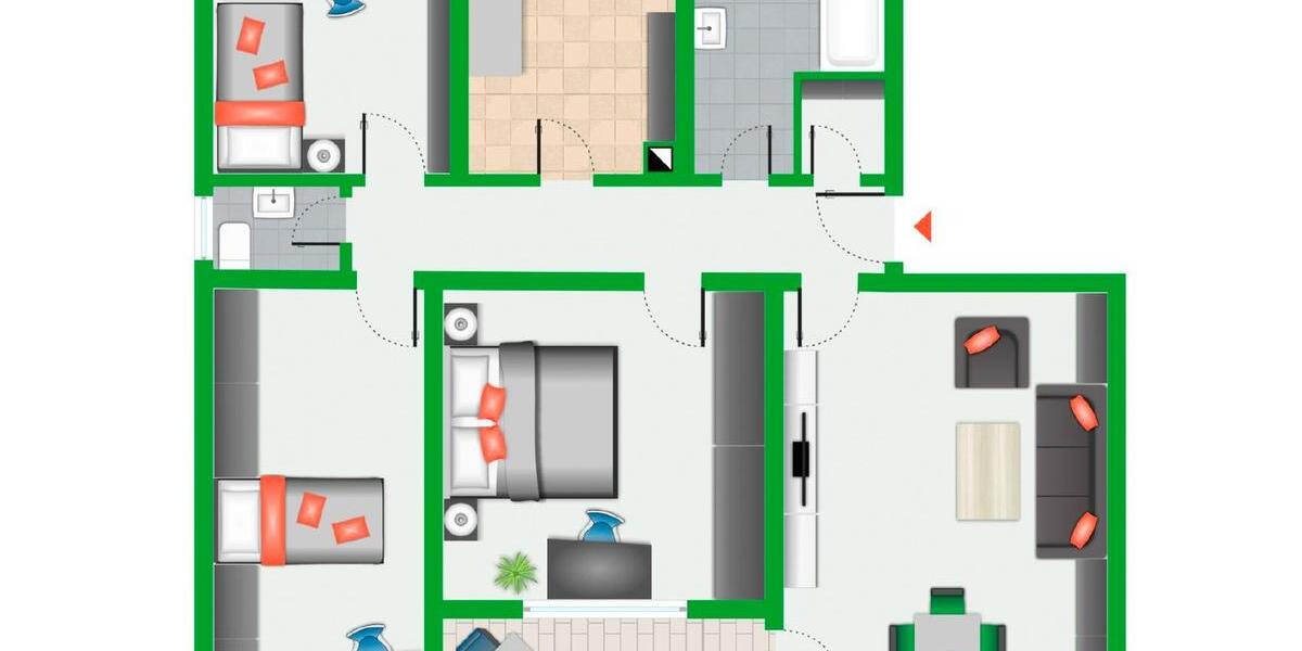 Etagenwohnung Furth im Wald - 4 Zimmer, 89 m&sup2;, 700&euro; | Angebot:26381391