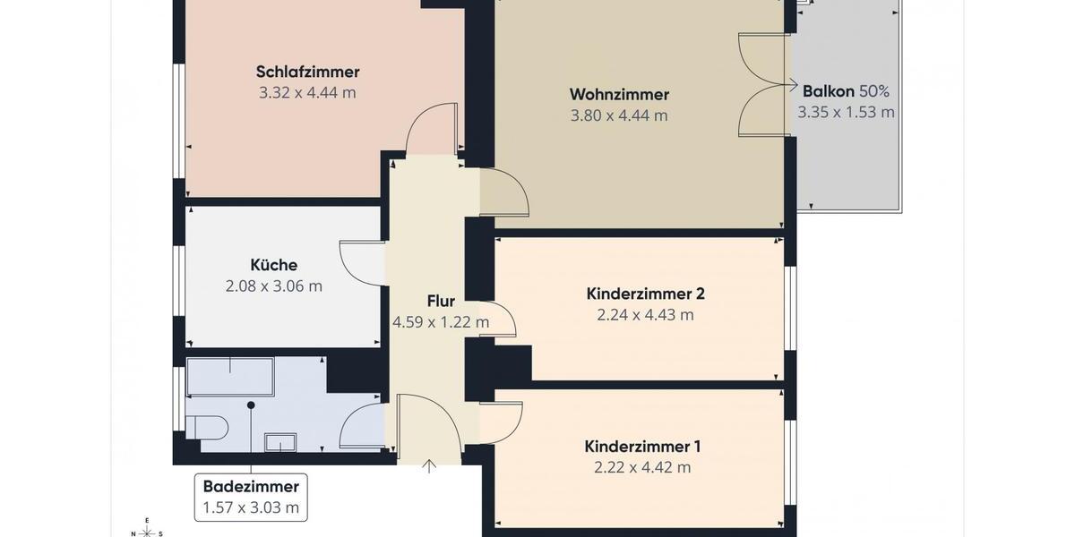 Etagenwohnung Dessau-Roßlau Roßlau - 4 Zimmer, 71 m&sup2;, 505&euro; | Angebot:24976922