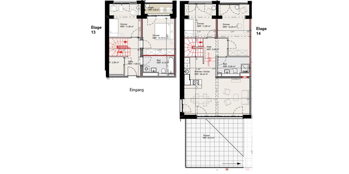 Maisonettenwohnung Cottbus Sachsendorf - 5 Zimmer, 138 m&sup2;, 2.212&euro; | Angebot:26164002