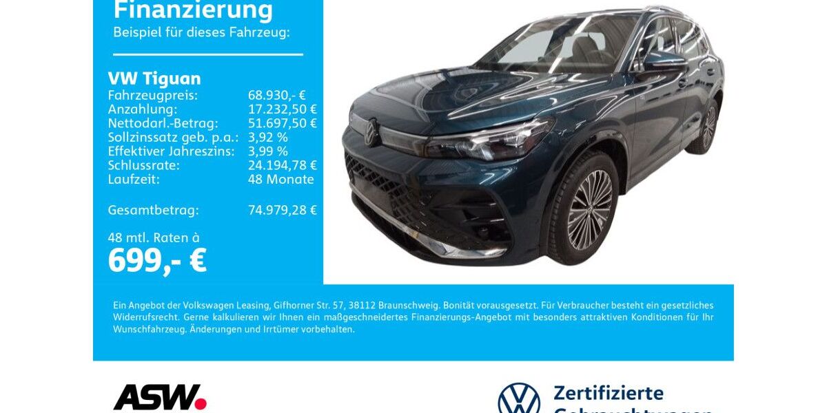 VW Tiguan 14.990 km 68.930 &euro; Neckarsulm 74172