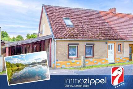 Wohnen am schönen Haussee in Gerswalde: DHH, 4Zi., Wohn-Kü., 2 Bäder, Nebengebäude, 1.256 m² Grdstck 4 zimmer