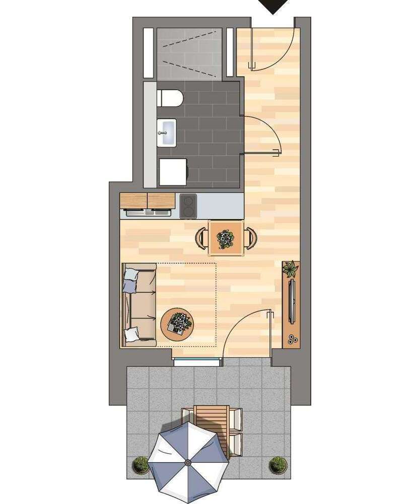 Wohnung zum Mieten in Bonn 500,24 € 27.04 m²