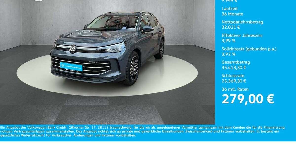 VW Tiguan 6.968 km 41.970 € Halle 06110