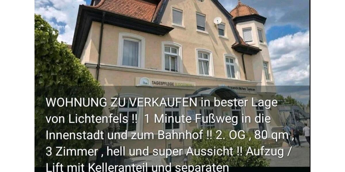 Etagenwohnung Lichtenfels - 3 Zimmer, 84 m&sup2;, 133.500&euro; | Angebot:27121421