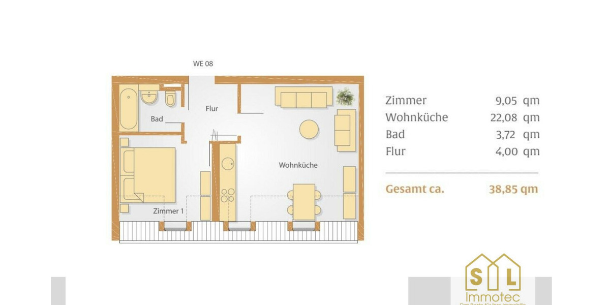Etagenwohnung Chemnitz Gablenz - 2 Zimmer, 38 m&sup2;, 230&euro; | Angebot:26859189