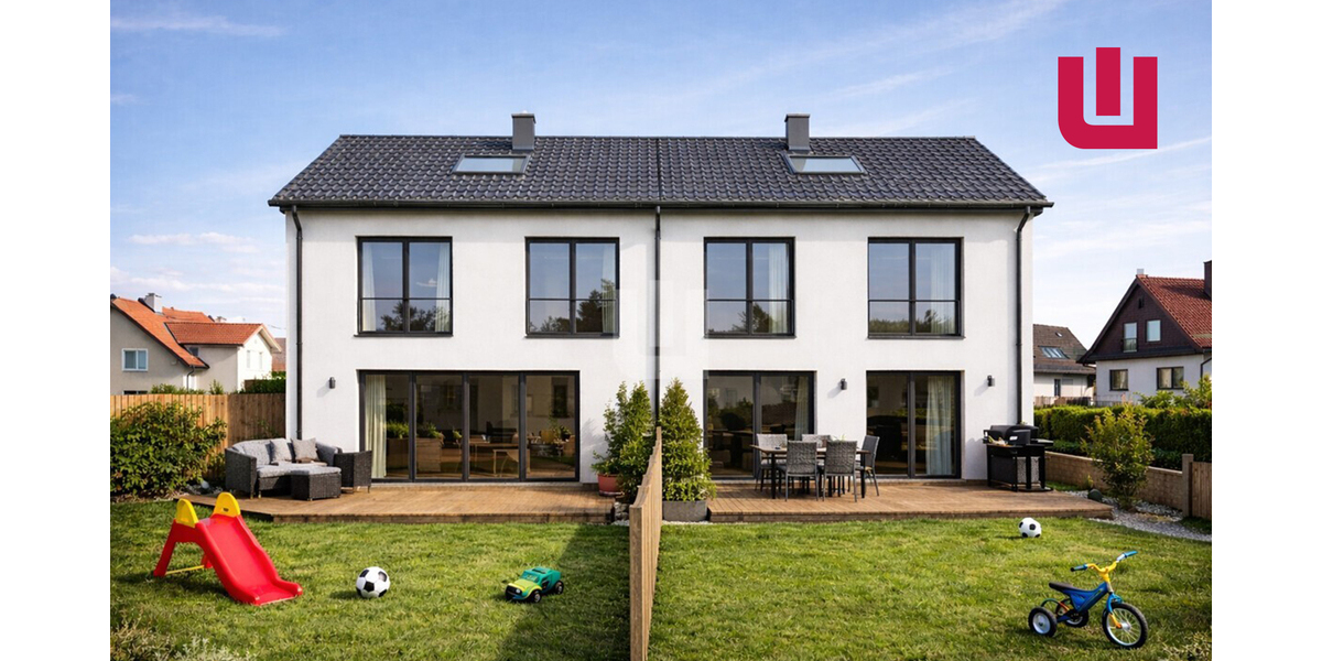 WINDISCH IMMOBILIEN! Neubau-DHH in A+ direkt in FFB - Ruhig und verkehrsgünstig gelegen - Doppelhaushälfte Fürstenfeldbruck | Angebot:25416932