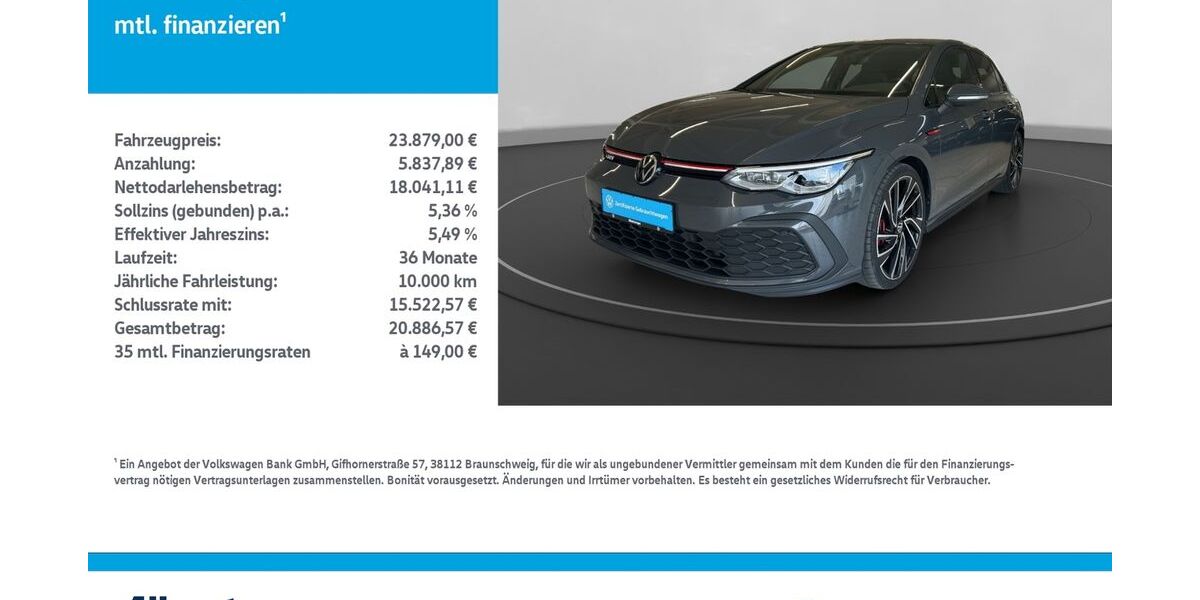 VW Golf 71.198 km 22.959 &euro; Nordhausen 99734