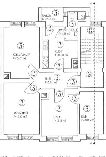 Etagenwohnung Hildesheim Himmelsthür - 4 Zimmer, 80 m&sup2;, 210.000&euro; | Angebot:27122033