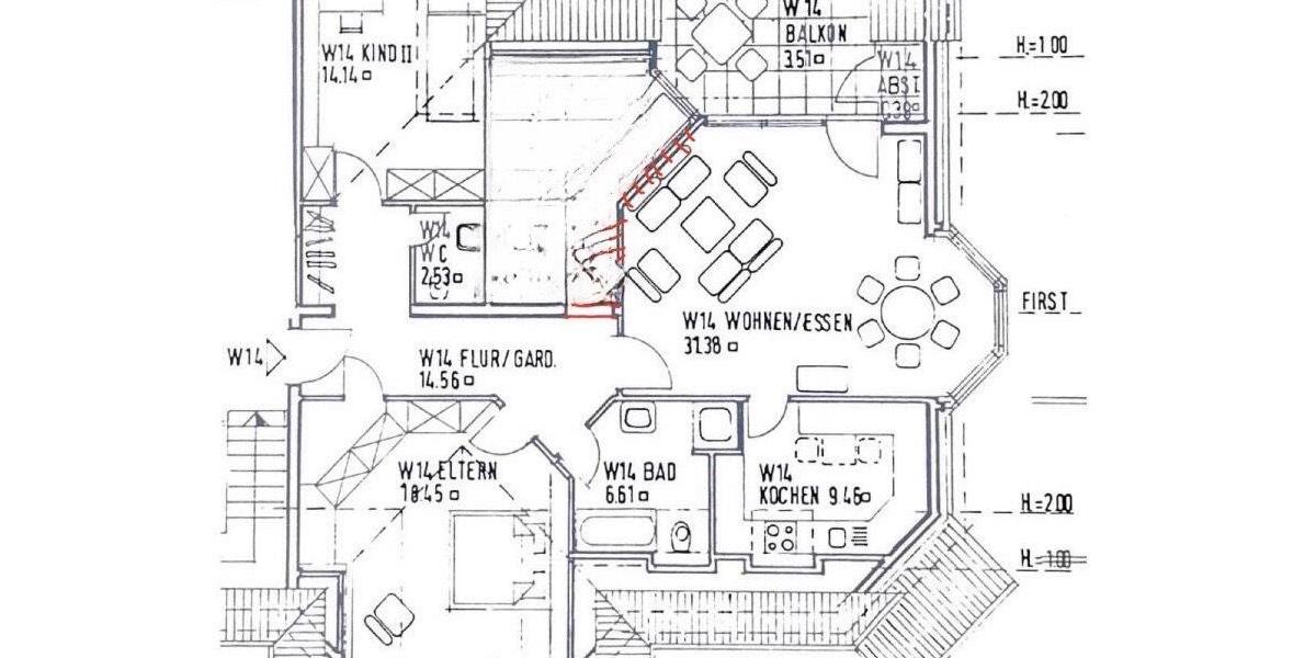 Maisonettenwohnung Bielefeld Schildesche - 4 Zimmer, 140 m&sup2;, 365.000&euro; | Angebot:26819164