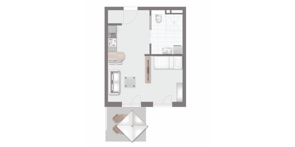 BETREUTES WOHNEN Erdgeschoss in Schwabmünchen zur Miete - inkl. Einbauküche 1 zimmer