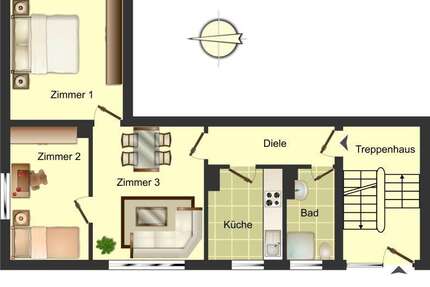 Wohnung zum Mieten in Bergkamen 419 € 49.47 m² 3 zimmer