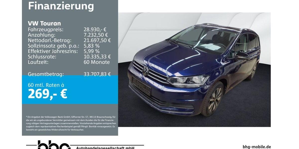 VW Touran 25.255 km 28.930 &euro; Durmersheim 76448