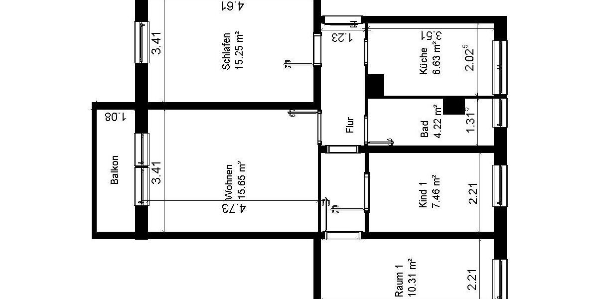 Etagenwohnung Dippoldiswalde - 4 Zimmer, 69 m&sup2;, 393&euro; | Angebot:24476941