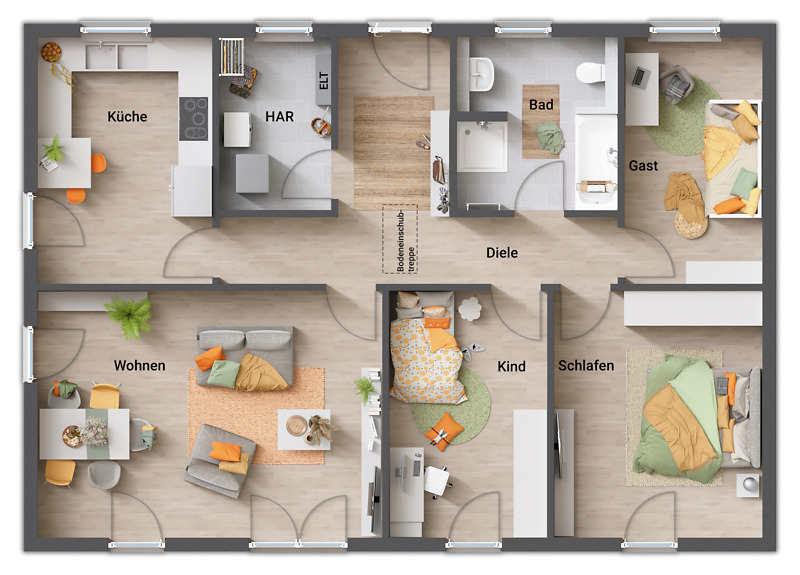 Bungalow Ilmenau - 4 Zimmer, 108 m&sup2;, 328.510&euro; | Angebot:25929963