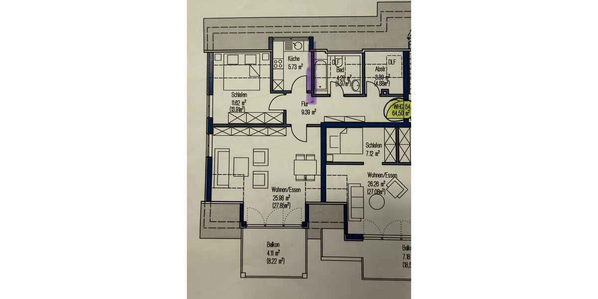 Dachgeschoßwohnung Ingolstadt Nordost - 2.5 Zimmer, 65 m&sup2;, 293.000&euro; | Angebot:27018945
