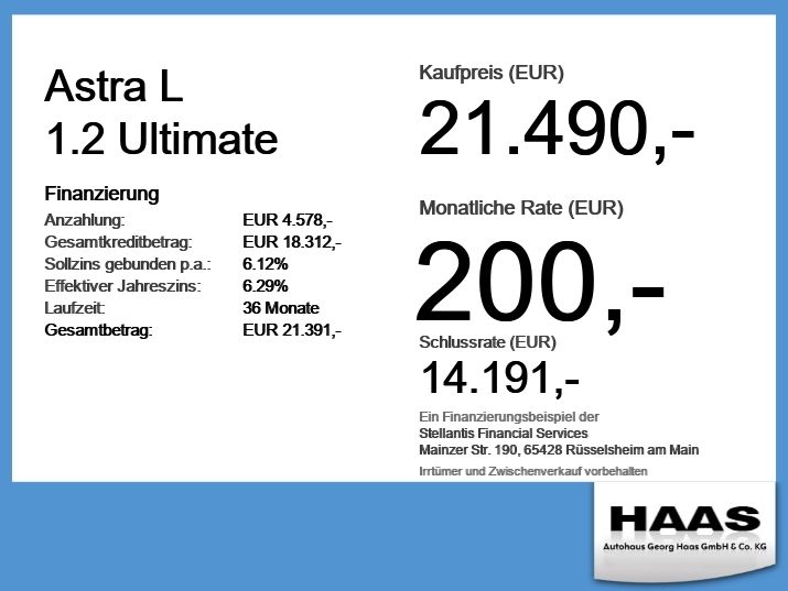 Opel Astra 26.000 km 21.490 &euro; Augsburg 86159