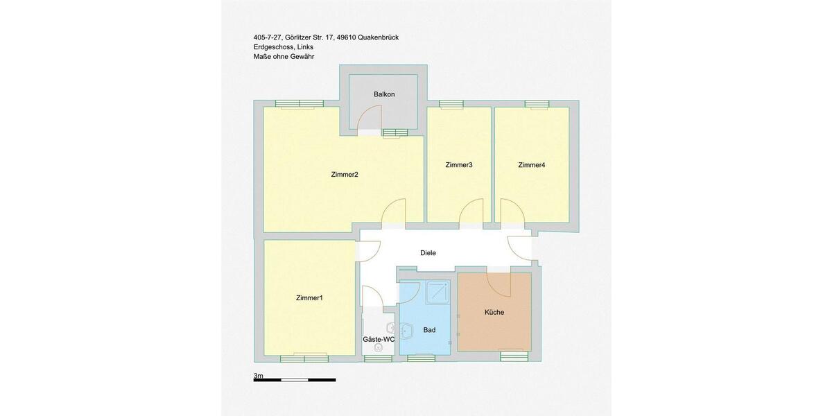 Etagenwohnung Quakenbrück - 4 Zimmer, 86 m&sup2;, 575&euro; | Angebot:25205032