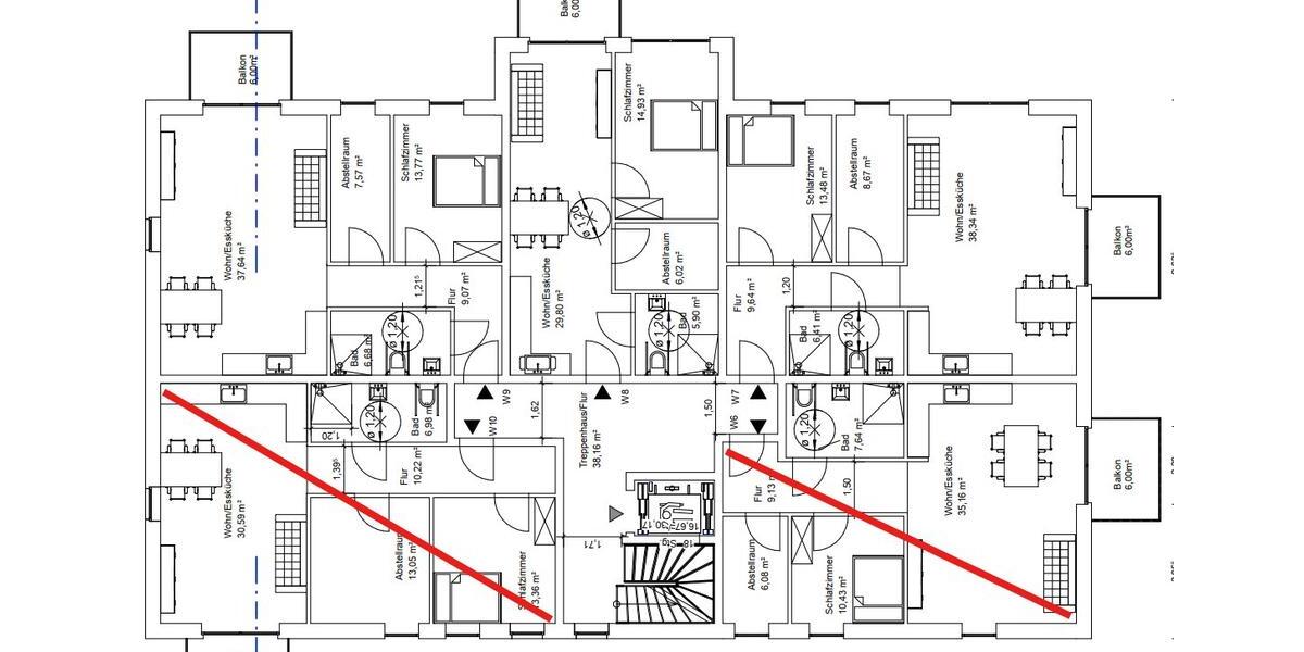 Etagenwohnung Stuhr - 2.5 Zimmer, 70 m&sup2;, 1.100&euro; | Angebot:26005656