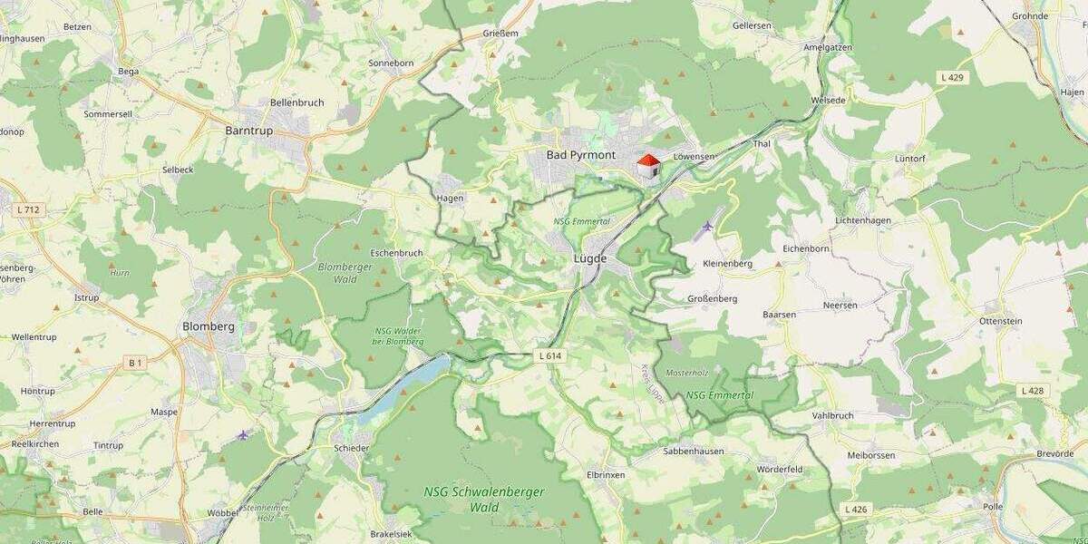 Etagenwohnung Bad Pyrmont - 2 Zimmer, 44 m&sup2;, 79.900&euro; | Angebot:25645628