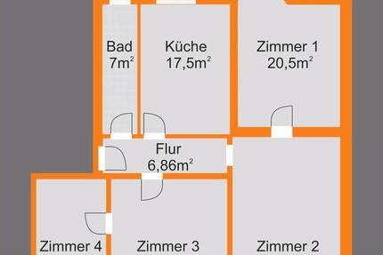 4- Raum Wohnung in Gartz am Markt 4 zimmer