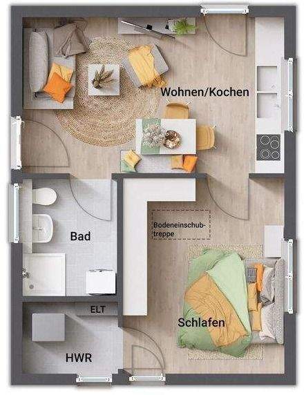 Bungalow Klütz - 2 Zimmer, 39 m&sup2;, 224.025&euro; | Angebot:26190544