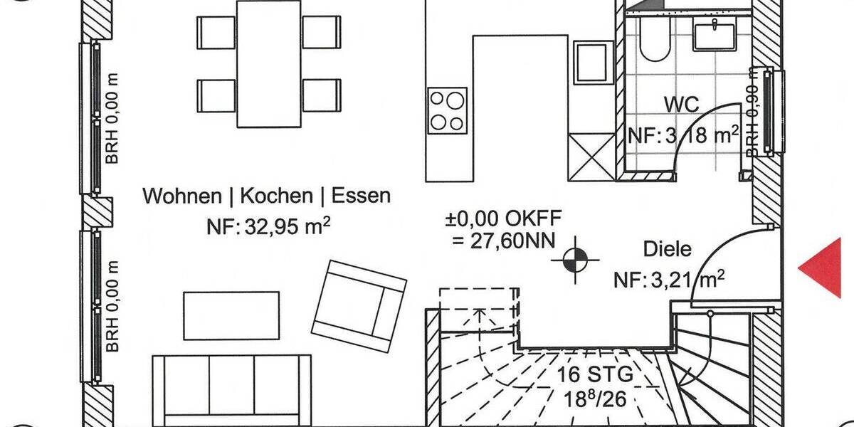 Reihenmittelhaus Hamburg Groß Flottbek - 5 Zimmer, 144 m&sup2;, 1.099.000&euro; | Angebot:26903754