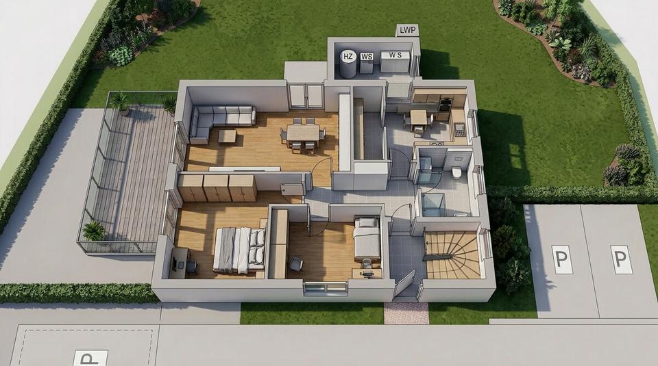 Erdgeschoßwohnung Edewecht - 3 Zimmer, 82 m&sup2;, 1.050&euro; | Angebot:26409005