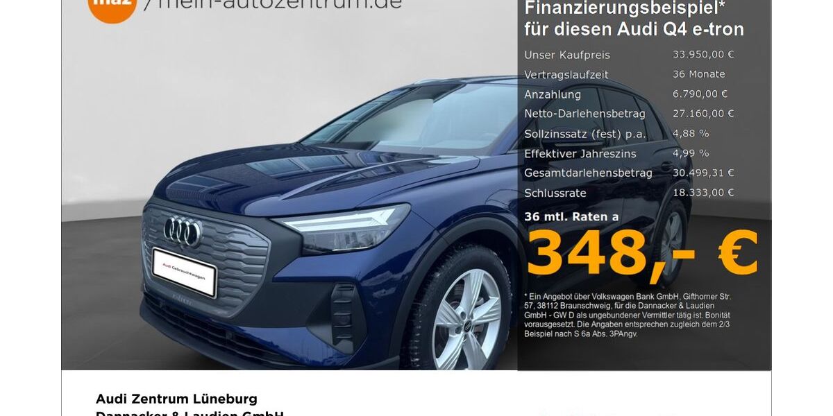 Audi Q4 e-tron 9.418 km 33.950 &euro; Lüneburg 21337
