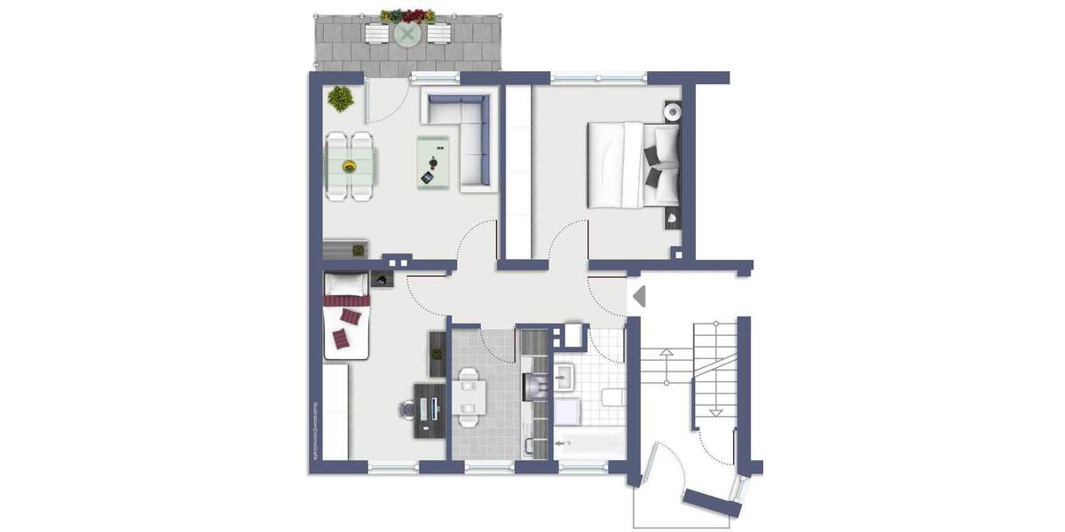 Langjährig vermietete 3-Zimmerwohnung in Burscheid mit Südbalkon! 3 zimmer