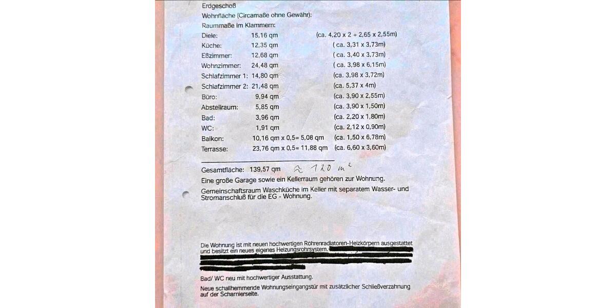 Erdgeschoßwohnung Biberach an der Riß - 5 Zimmer, 120 m&sup2;, 398.000&euro; | Angebot:26187124