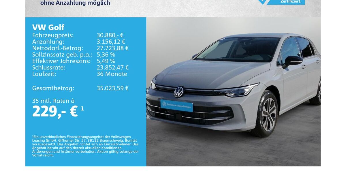 VW Golf 5.000 km 29.980 &euro; Kreuzwertheim 97892