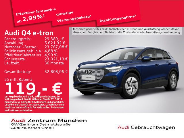 Audi Q4 e-tron 32.352 km 29.389 € München 80935