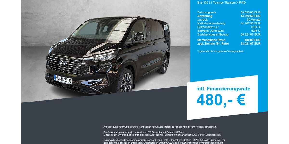 Ford Tourneo Custom 6.500 km 58.890 &euro; Lingen-Ems 49809
