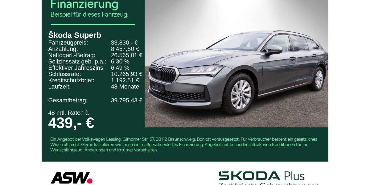 Skoda Superb 21.500 km 33.830 &euro; Heilbronn 74076