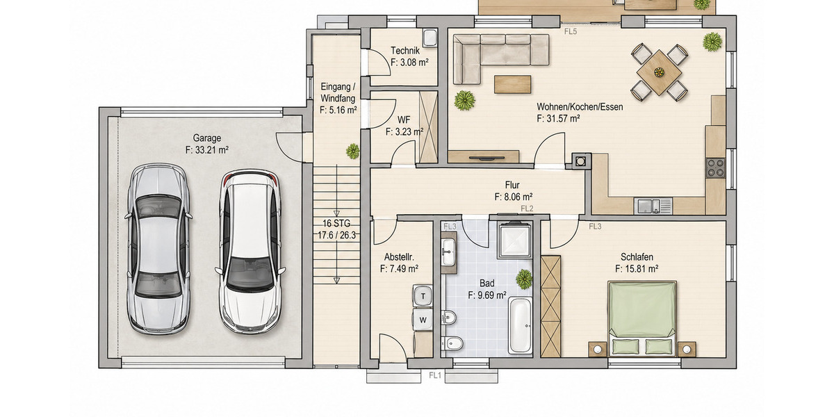 Mehrfamilienhaus, Wohnhaus Geisenhausen Feldkirchen - 7 Zimmer, 245 m&sup2;, 870.000&euro; | Angebot:26433723