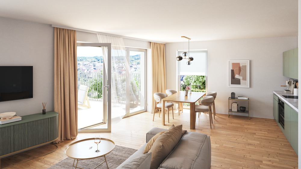 Etagenwohnung Stutensee Blankenloch - 2 Zimmer, 56 m&sup2;, 313.000&euro; | Angebot:24436268