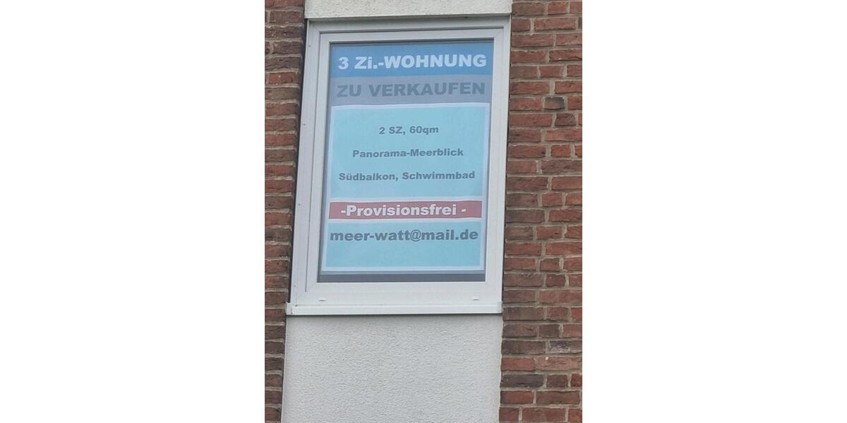 Etagenwohnung Wyk Auf Föhr - 3 Zimmer, 60 m&sup2;, 429.000&euro; | Angebot:26247818